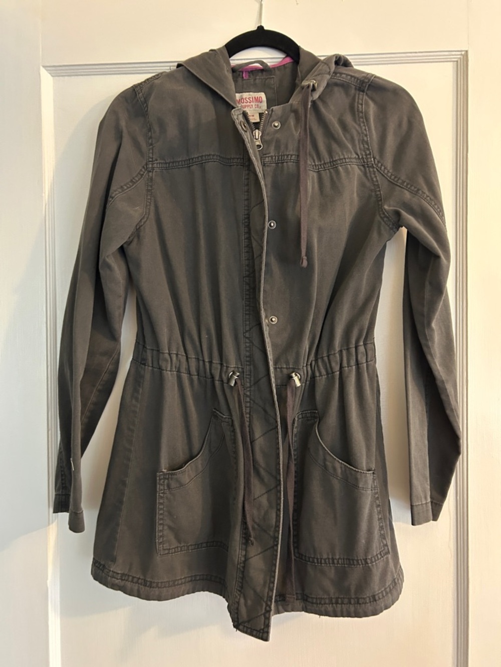 Mossimo Supply Co. Hooded Utility Jacket in Olive Green
